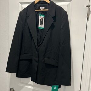 Steve Madden Women’s Blazer- Black- XL